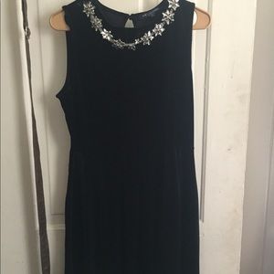 Black velvet dress